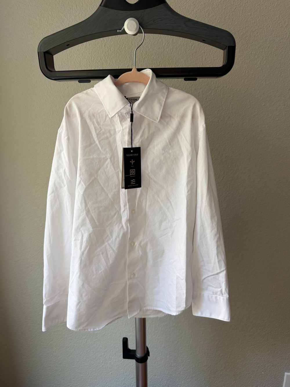 Kenneth Cole Reaction White Boys Dress Shirt Size 8R with Tie